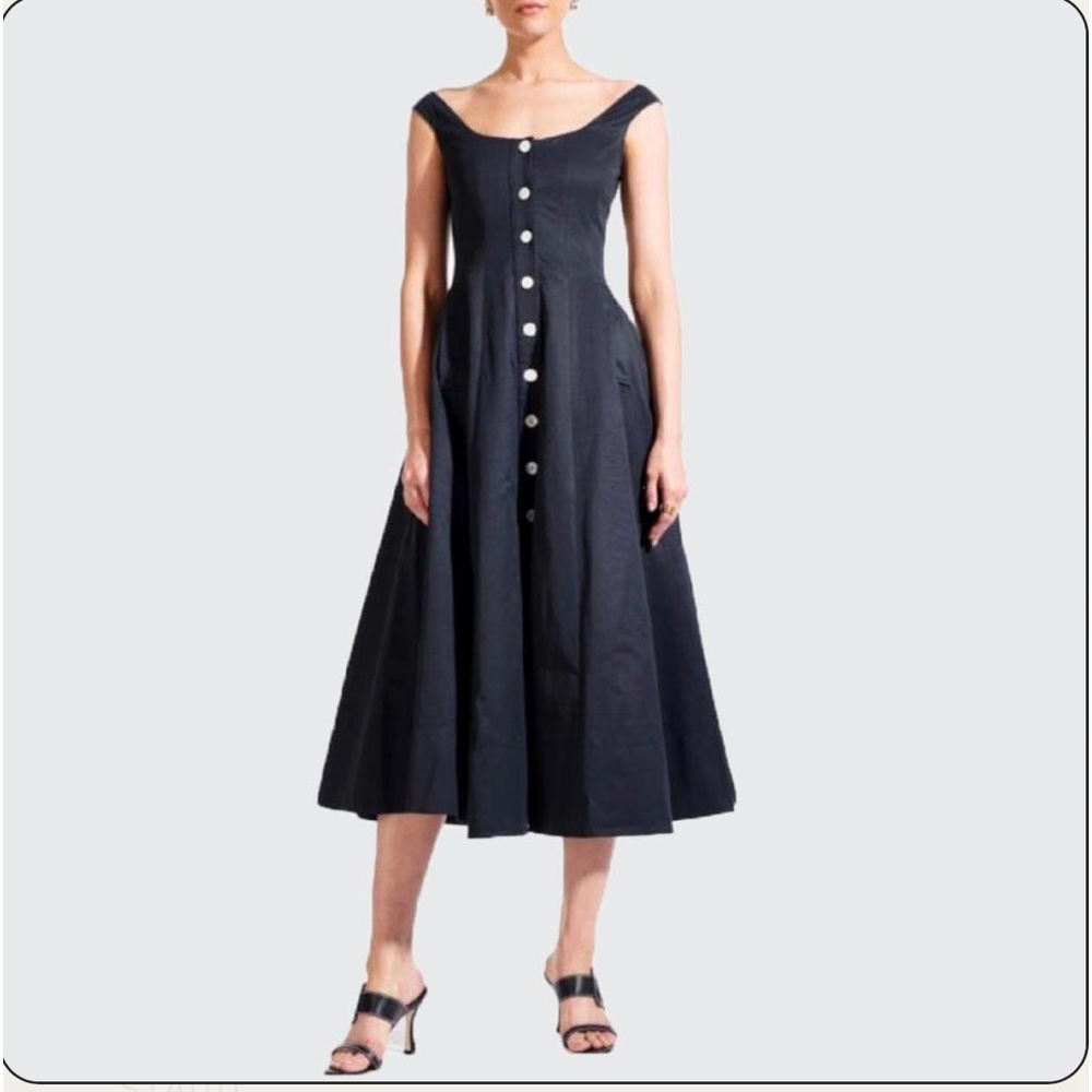 NWT STAUD LORETTA MIDI DRESS